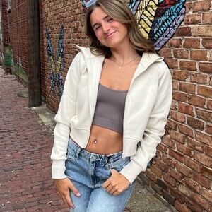 NWT AEMI & CO Hooded Crop Jacket